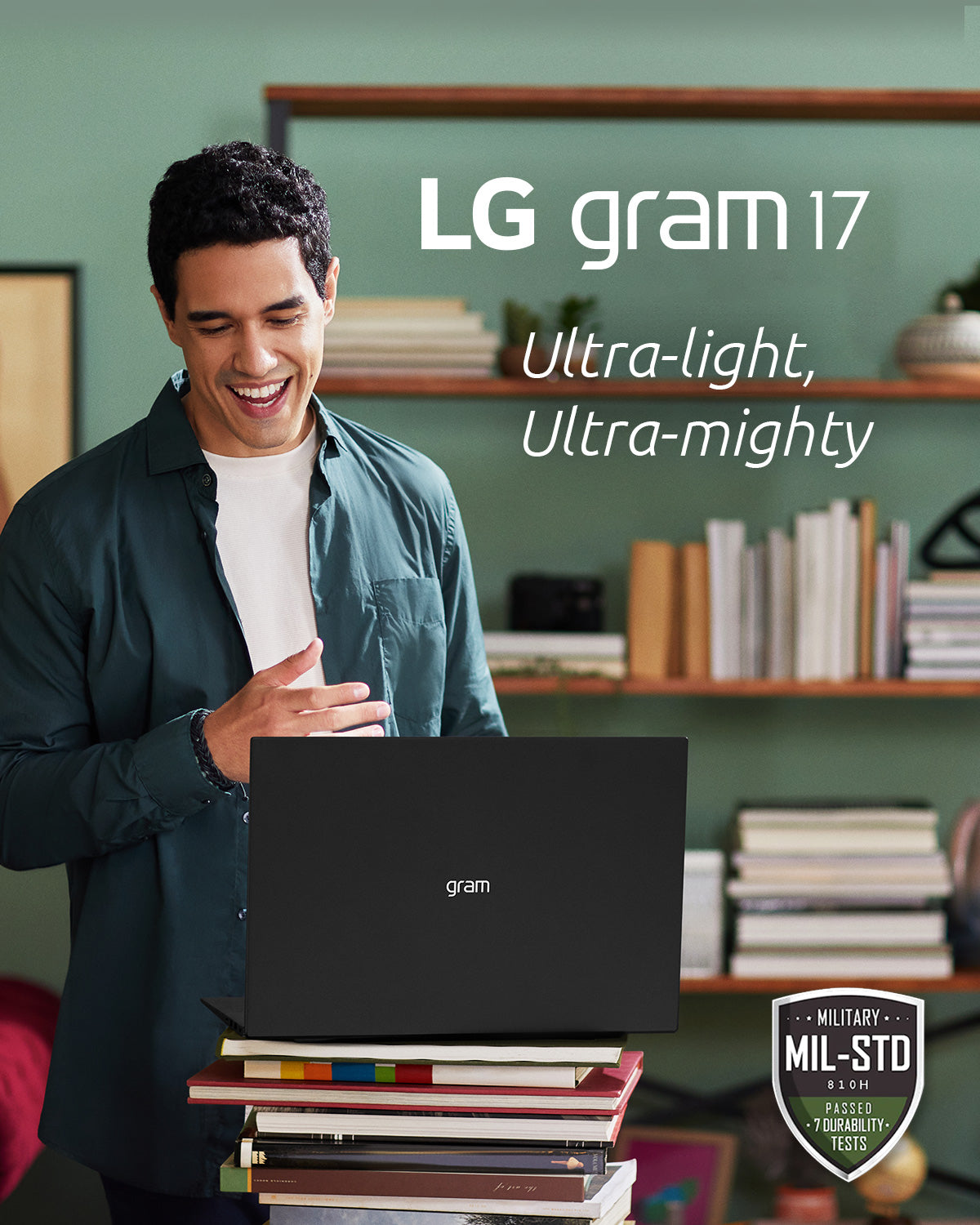 LG Gram 17Z90RU-G.AA58A1 laptop Intel® Core™ i5 i5-1334U 43.2 cm (17") 2.5K 16 GB LPDDR4x-SDRAM 1 TB SSD Wi-Fi 6E (802.11ax) Windows 11 Home Black