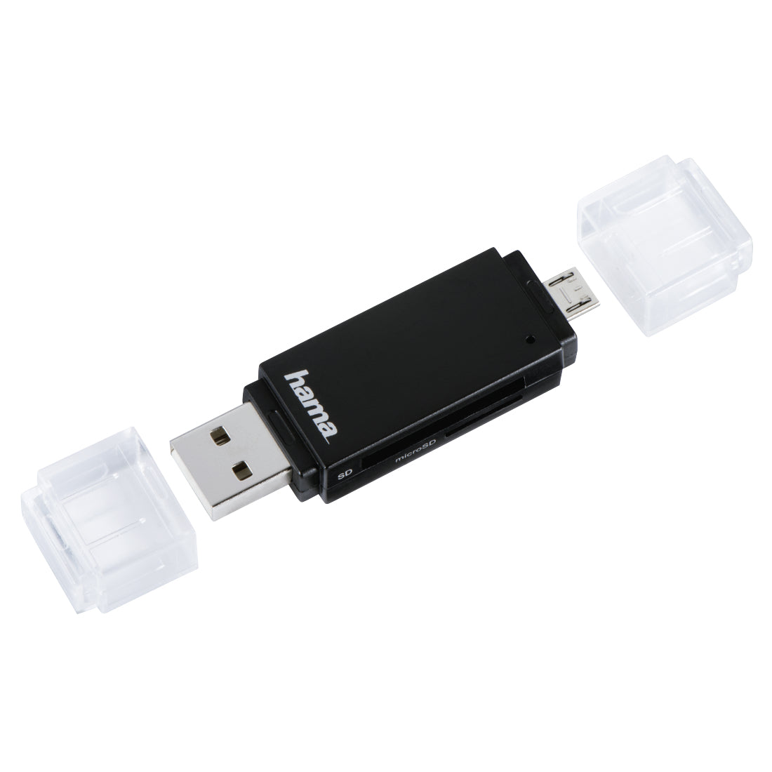 Hama Basic USB 2.0 OTG Cardreader, SD/microSD, black