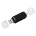 Hama Basic USB 2.0 OTG Cardreader, SD/microSD, black