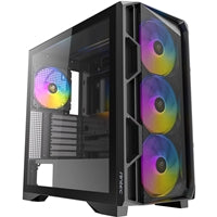 Antec AX1000 ARGB Mid-Tower Gaming PC Case, Full Mesh Front, Tempered Glass, Steel/Plastic,  4 x 120mm ARGB Fans, E-ATX, ATX/Micro-ATX/ITX Compatible