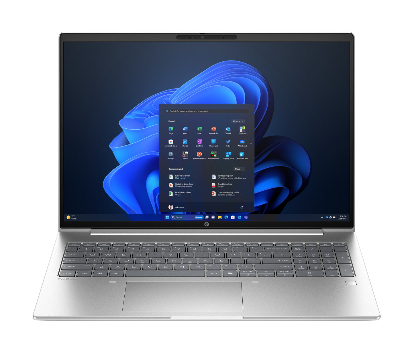HP ProBook 4 G1iR Intel Core 5 120U Laptop 40.6 cm (16") WUXGA 24 GB DDR5-SDRAM 256 GB SSD Wi-Fi 6E (802.11ax) Windows 11 Pro Silver
