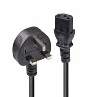 Lindy 30439 20m UK 3 Pin Plug To IEC C13 (Kettle) 7 Amp Mains Extension Cable - Black