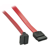 Lindy 33352 0.7m SATA (7 Pin) to 90 Deg SATA (7 Pin) Cable - Red/Black