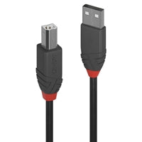 Lindy 36672 1m USB-A (M) 2.0 To USB-B (M) 2.0 Anthra Line 480Mbps Cable - Black