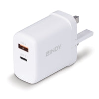 LINDY 73429 65W USB Type A & C GaN Charger UK Plug