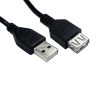 TARGET 99CDL2-023 Data Cable, USB 2.0 Type-A (M) to USB 2.0 Type-A (F), 3m Black, USB Extension Cable, OEM Polybag Packaging