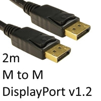 DisplayPort 1.2 (M) to DisplayPort 1.2 (M) 2m Black OEM Display Cable