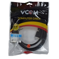 VCOM DVI-D (M) to DVI-D (M) 1.8m Black Retail Packaged Display Cable