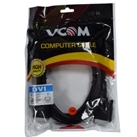 VCOM DVI-D (M) to DVI-D (M) 3m Black Retail Packaged Display Cable