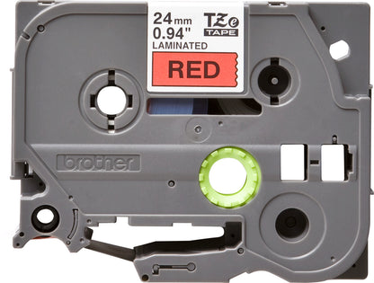 Brother TZE-451 DirectLabel black on red Laminat 24mm x 8m for Brother P-Touch TZ 3.5-24mm/HSE/36mm/6-24mm/6-36mm