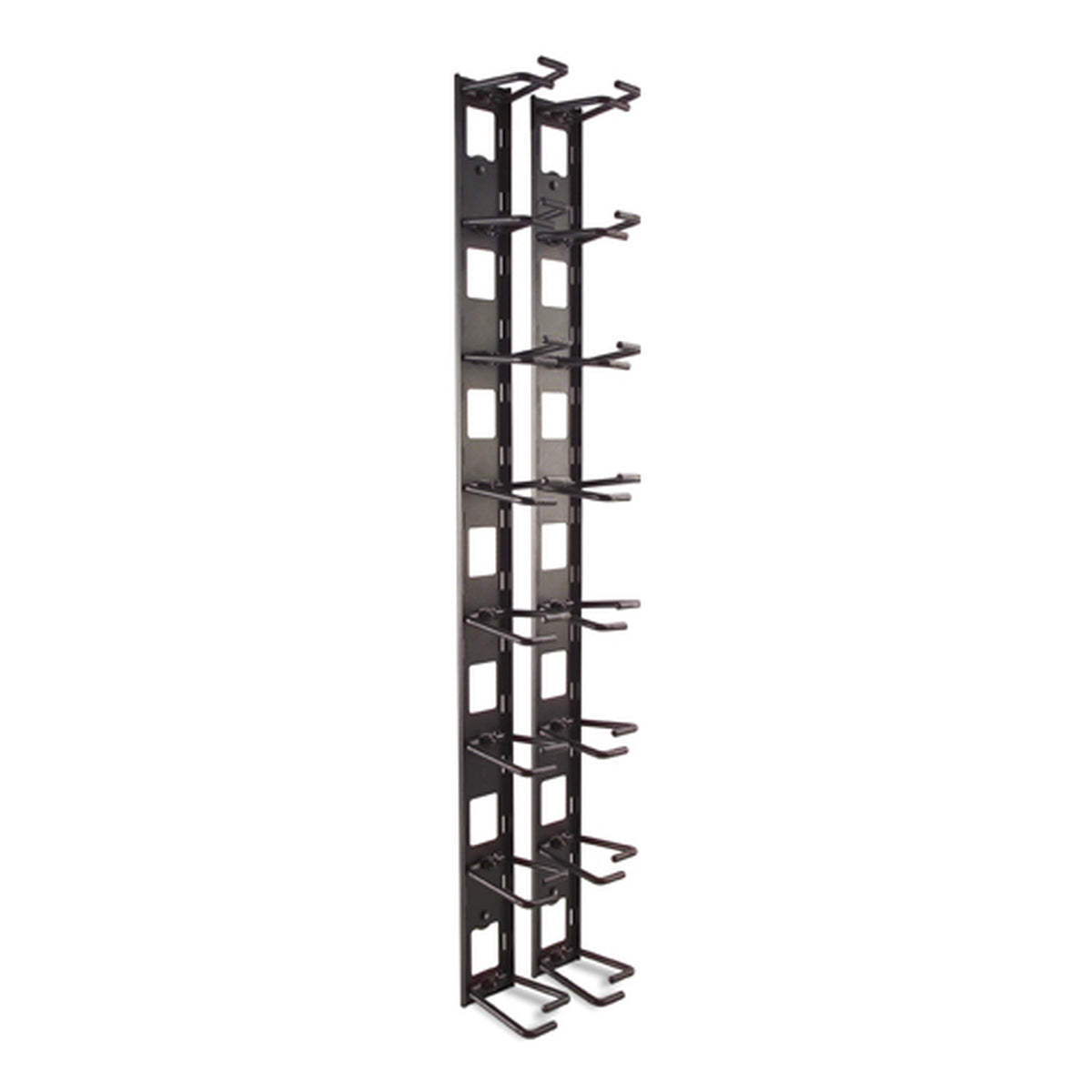 APC NetShelter Cable Management, Vertical Cable Manager, Cable Rings, Set of 8, Black, 55 mm x 766 mm x 85 mm