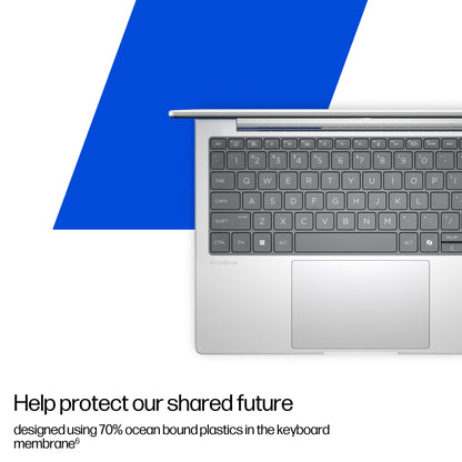 HP EliteBook 8 G1i 14 inch Notebook AI PC Wolf Pro Security Edition Intel Core Ultra 7 255U Laptop 35.6 cm (14") WUXGA 16 GB DDR5-SDRAM 512 GB SSD Wi-Fi 6E (802.11ax) Windows 11 Pro Silver