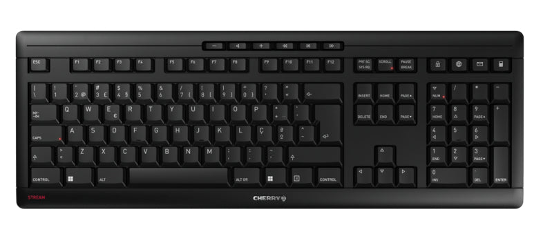 CHERRY STREAM WIRELESS keyboard Universal RF Wireless QWERTY Portuguese Black