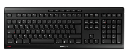 CHERRY STREAM WIRELESS keyboard Universal RF Wireless QWERTY Portuguese Black
