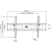 Manhattan Wall Mount for TV & Monitors (Tiltable), For screens 37" to 75", VESA compatibility: all between 200x200mm to 800x400mm - check the dimensions of the four mounting holes on back of screen to ensure it fits, Max 75kg, Black, Bracket