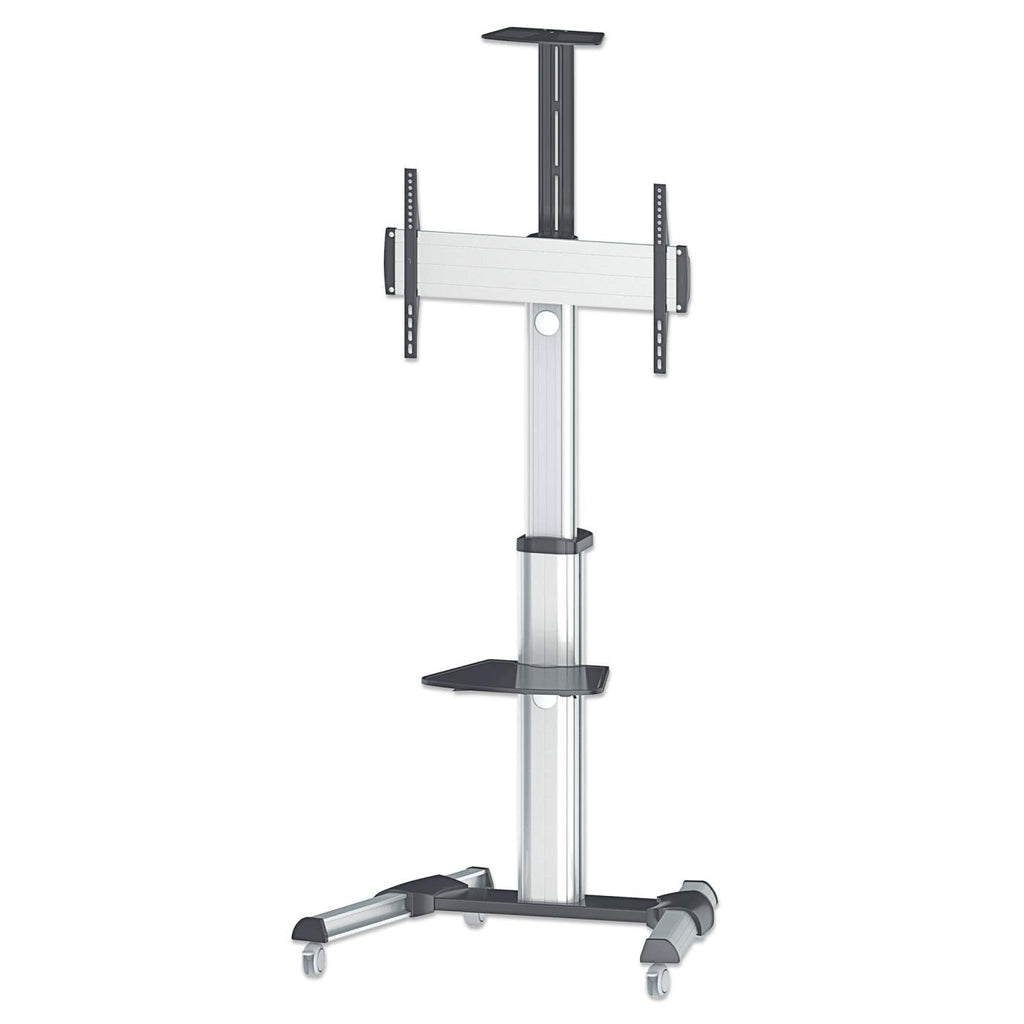 Manhattan Trolley Mount Stand for TV & Monitors, For screens 37" to 65", VESA compatibility: all between 200x200 to 600x400mm - check the dimensions of the four mounting holes on back of screen to ensure it fits, Max 50kg, Silver, LFD, Bracket, Lifetime W