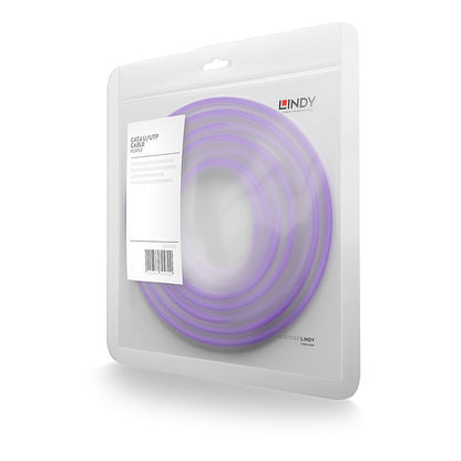 Lindy 5m Cat.6 U/UTP Network Cable, Purple