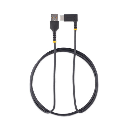 StarTech.com 6.6ft (2m) USB-A to USB-C Fast Charging Cable, Rugged, Right-Angled, Charge & Sync, 3A, USB 2.0, TPE Jacket and Aramid Fiber - USB Charging Cord