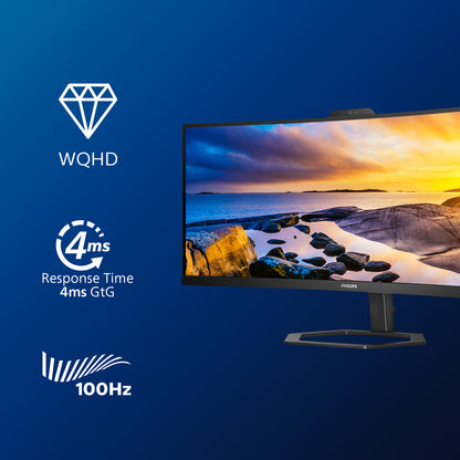 Philips 5000 series 34E1C5600HE/00 computer monitor 86.4 cm (34") 3440 x 1440 pixels 4K Ultra HD LED Black