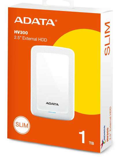 ADATA HV300 external hard drive 1 TB 2.5" 3.2 Gen 1 (3.1 Gen 1) White