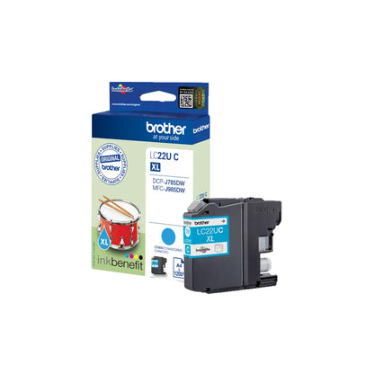 Brother LC-22UC Ink cartridge cyan XL, 1.2K pages ISO/IEC 24711 for Brother DCP-J 785
