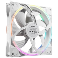 be quiet! Light Wings 140mm PWM Reverse, White, ARGB Lighting, Ultra-Quiet Operation Max 25.5dB(A), High Airflow, 60,000 Hours