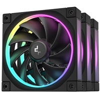 DeepCool FL12 120mm PWM 3 Pack Fan - High Performance, Low Noise, Fluid Dynamic Bearing, 36 ARGB LEDs, 500-2150 RPM, 55 CFM Airflow, 4-Pin PWM Control