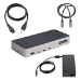 StarTech.com USB-C Triple Monitor Docking Station for MacBook Pro / Air M1 M2 M3 M4 M5 & Windows, Universal 4K HDMI DP Dock, Thunderbolt Compatible, 100W Laptop Charging