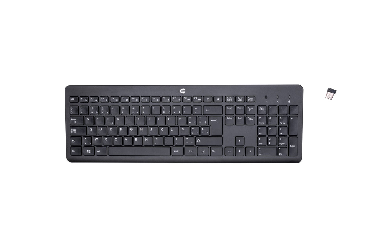 HP 230 Wireless keyboard Universal RF Wireless AZERTY Belgian Black