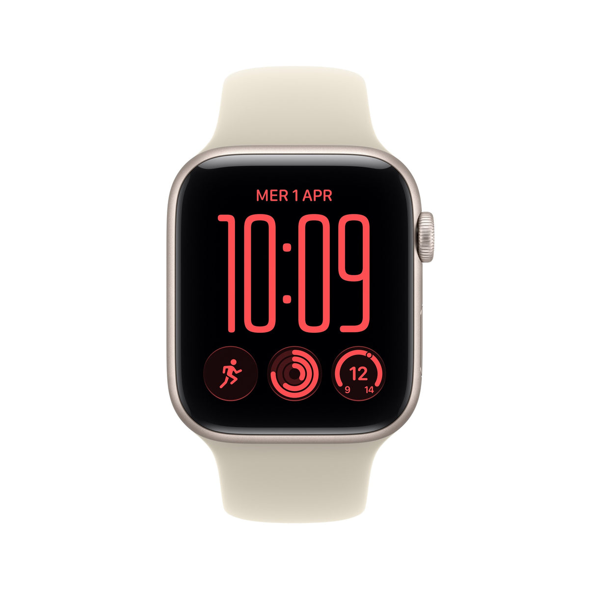 Apple Watch SE (3nd generation) SE 3 GPS 44mm Starlight Aluminium Case with Sand Sport Band - M/L