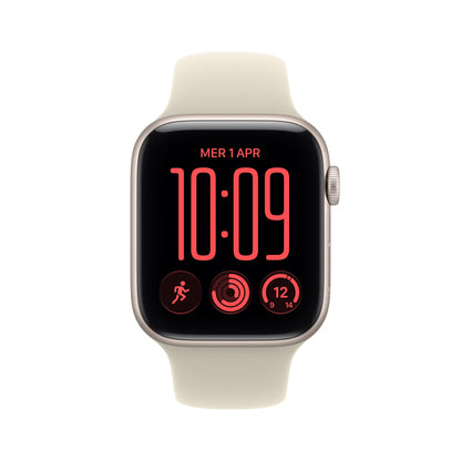 Apple Watch SE (3nd generation) SE 3 GPS 44mm Starlight Aluminium Case with Sand Sport Band - M/L