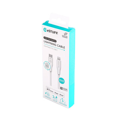 eSTUFF ES602270 lightning cable 2 m White