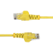 StarTech.com 50cm Yellow Slim CAT6 Ethernet Cable, Snagless, 100W PoE, UTP, LSZH, 28AWG Pure Bare Copper Wire, Slim RJ45 Network Patch Cord w/Strain Reliefs, Individually Tested
