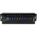 StarTech.com 10-Port USB 3.0 Hub - 5Gbps - Metal Industrial USB-A Hub with ESD & Surge Protection - Din Rail, Wall or Desk Mountable - TAA Compliant USB Expander Hub