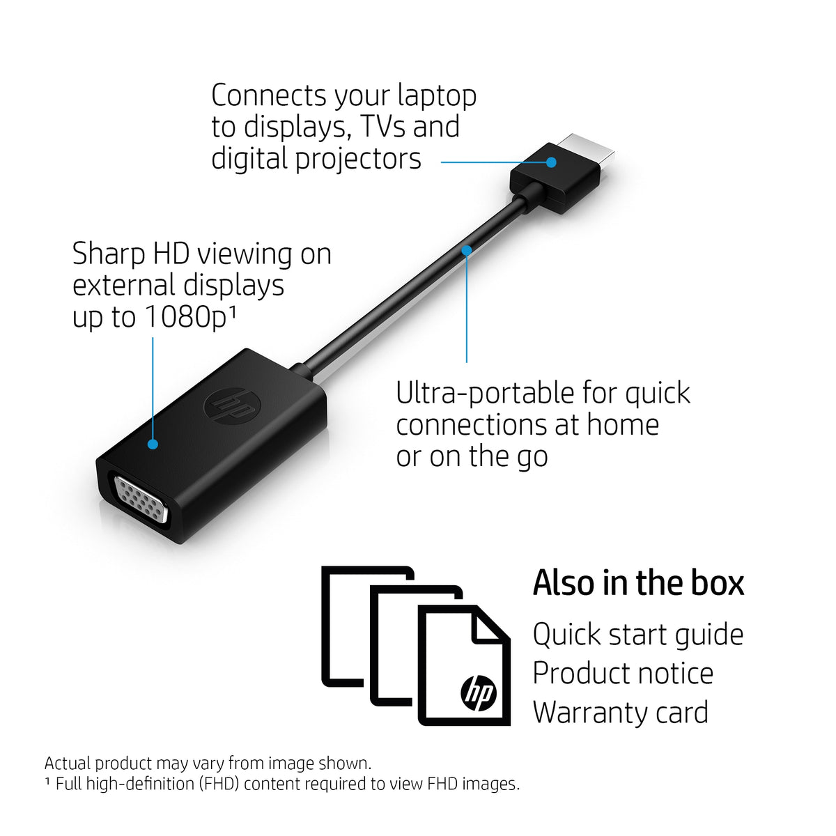 HP HDMI to VGA Adapter