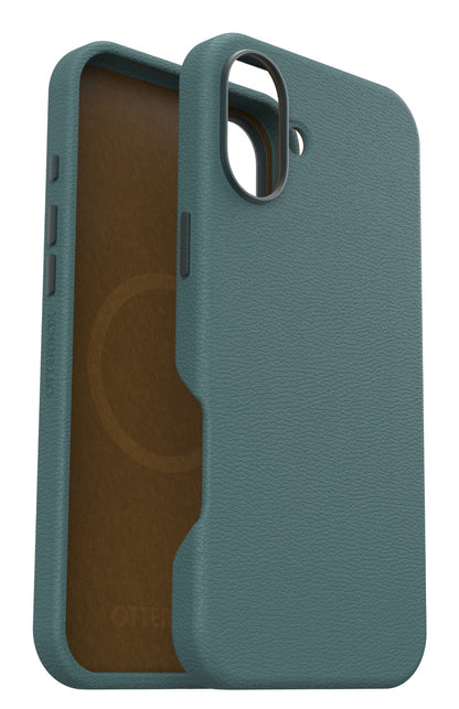 OtterBox Symmetry Series Cactus Leather for MagSafe for iPhone 16 Plus, Juniper Sprig