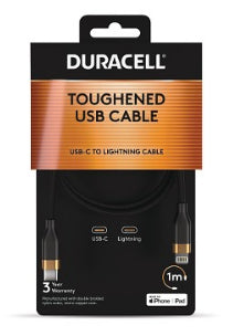 Duracell DRU5014A lightning cable 1 m Black