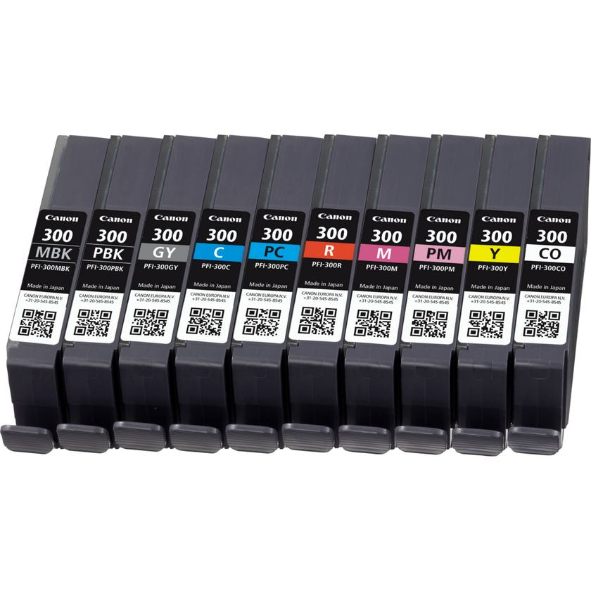 Canon 4192C008/PFI-300 Ink cartridge multi pack MBk,PBk,C,M,Y,PC,PM,R,Gy,CO Pack=10 for Canon IPF Pro 300