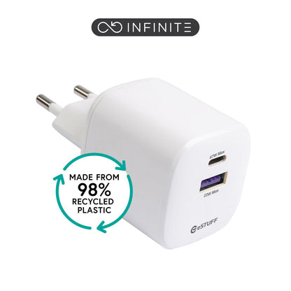 eSTUFF ES637065-BULK mobile device charger Universal White AC Fast charging Indoor