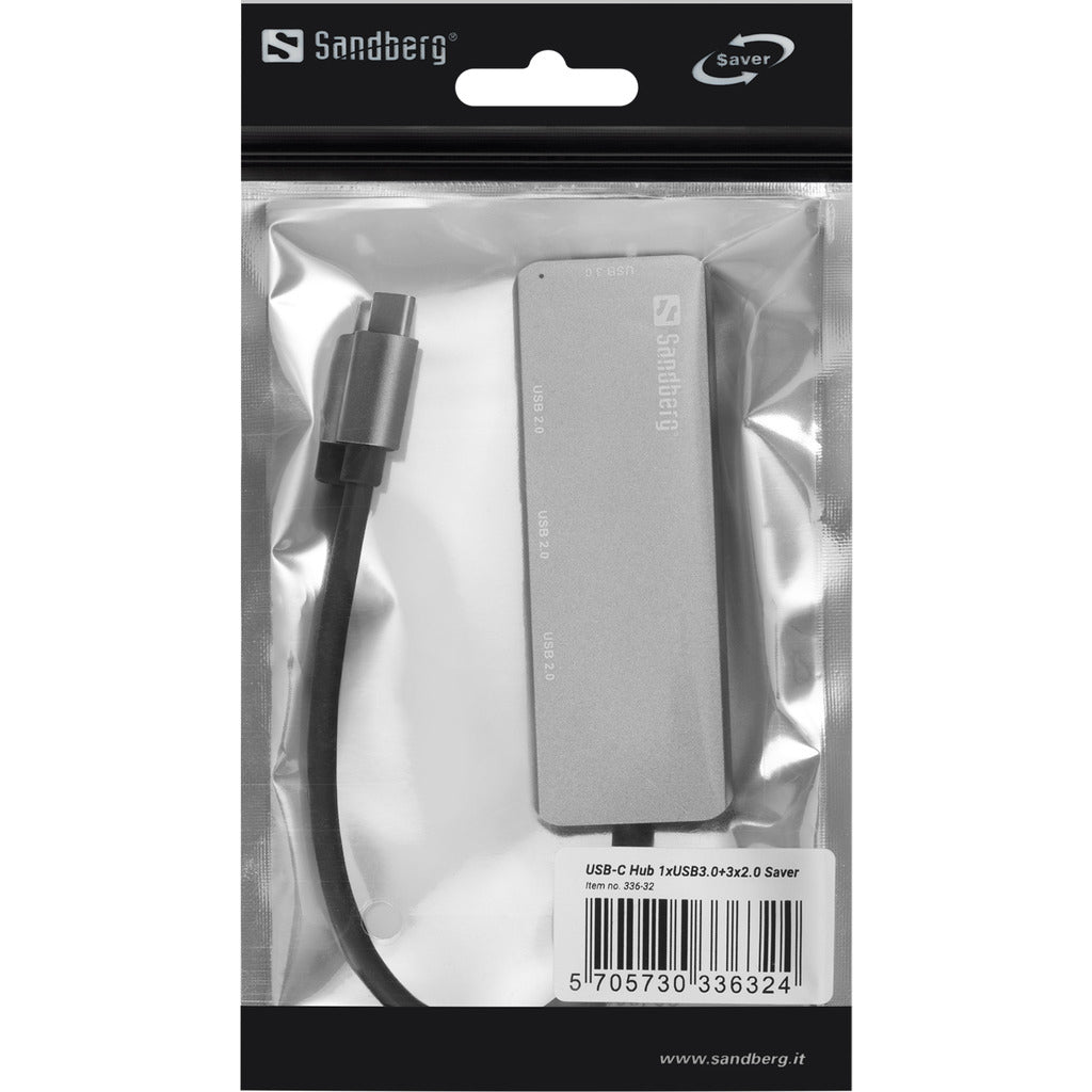 Sandberg USB-C Hub 1xUSB3.0+3x2.0 SAVER