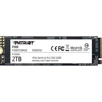 Patriot P300 (P300P2TBM28) 2TB NVMe SSD, M.2 Interface, PCIe Gen3, 2280, Read 2100MB/s, Write 1650MB/s, 3 Year Warranty