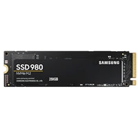 Samsung 980 (MZ-V8V250BW) 250GB NVMe SSD, M.2 Interface, PCIe Gen3, 2280, Read 2900MB/s, Write 1300MB/s, 5 Year Warranty