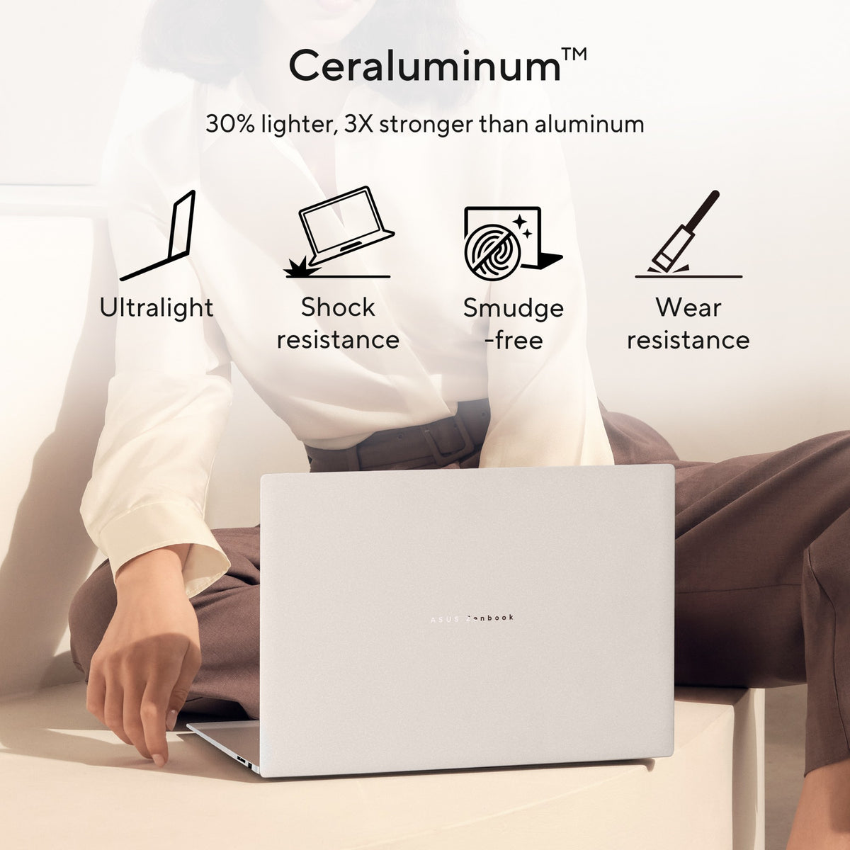 ASUS Zenbook S16 UM5606GA-SR238W Copilot+ PC AMD Ryzen AI 9 465 Laptop 40.6 cm (16") Touchscreen 3K 32 GB LPDDR5x-SDRAM 1 TB SSD Wi-Fi 7 (802.11be) Windows 11 Home White
