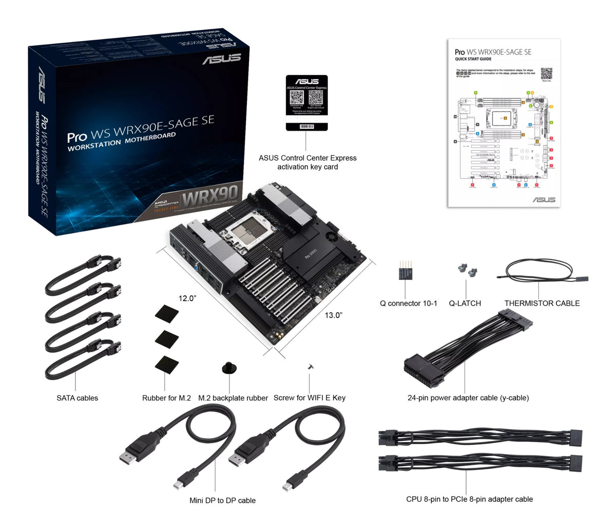 ASUS PRO WS WRX90E-SAGE SE AMD WRX90 Socket sTR5 EEB