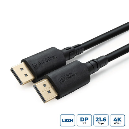 Microconnect MC-DP-MMG-100LSZH DisplayPort cable 1 m Black