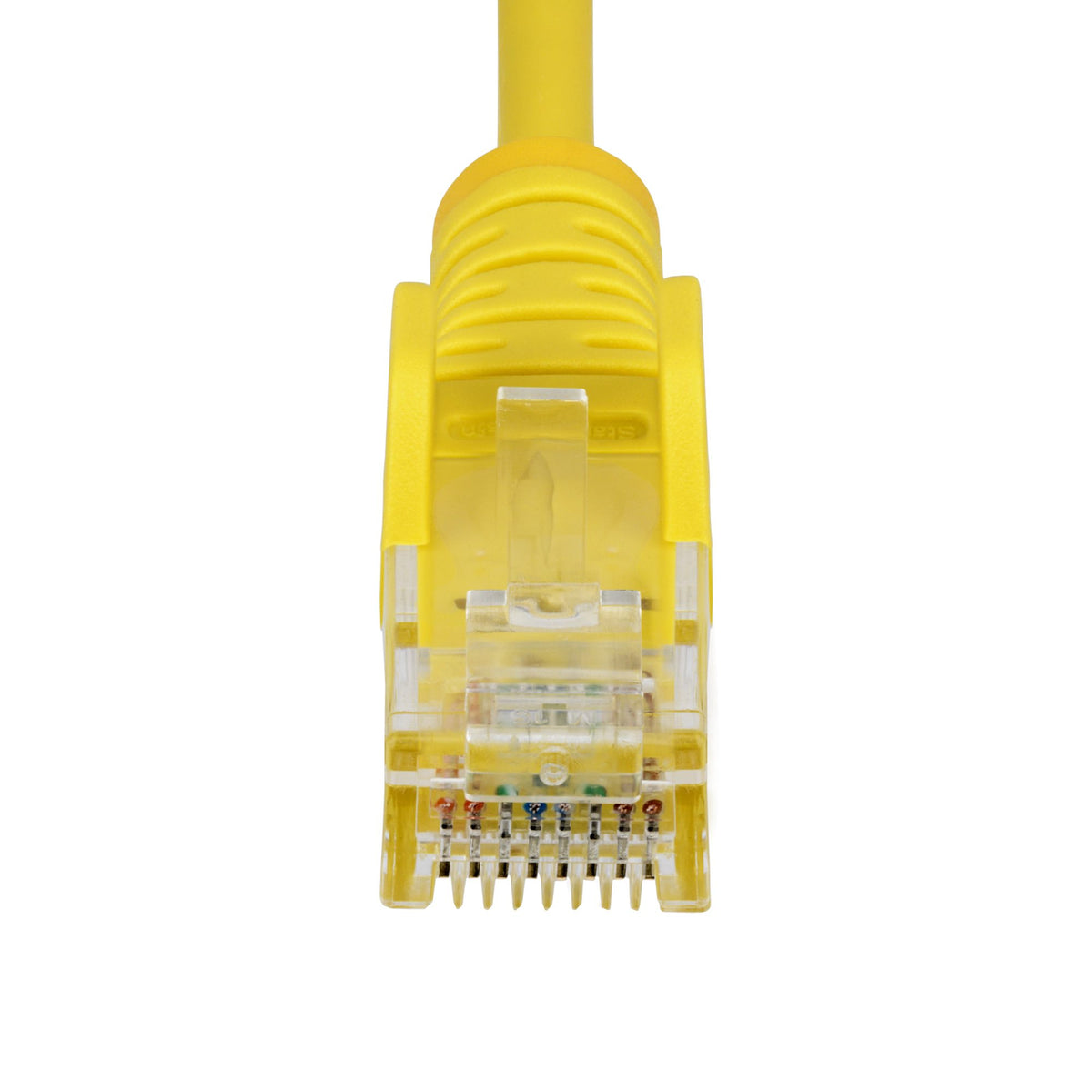 StarTech.com 50cm Yellow Slim CAT6 Ethernet Cable, Snagless, 100W PoE, UTP, LSZH, 28AWG Pure Bare Copper Wire, Slim RJ45 Network Patch Cord w/Strain Reliefs, Individually Tested