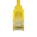 StarTech.com 50cm Yellow Slim CAT6 Ethernet Cable, Snagless, 100W PoE, UTP, LSZH, 28AWG Pure Bare Copper Wire, Slim RJ45 Network Patch Cord w/Strain Reliefs, Individually Tested