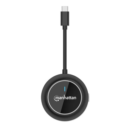 Manhattan 1080p Wireless HDMI Display Adapter with USB-C Transmitter, Dongle Wirelessly Displays a Video Signal from a USB-C Device on an HDMI TV or Projector, Requires Receiver from #208420 Wireless HDMI Presentation Kit, Black