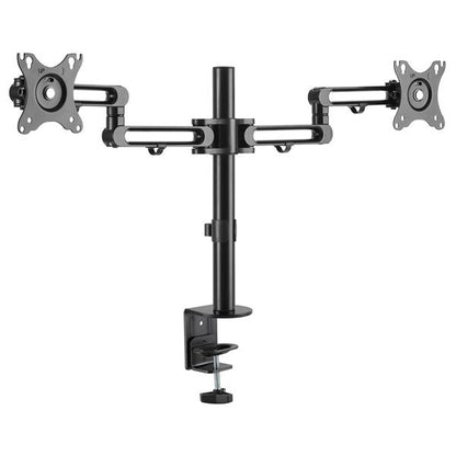 StarTech.com Desk Mount Dual Monitor Arm - Desk Clamp VESA Compatible Monitor Mount for up to 32" (17.6lb/8kg) Displays - Ergonomic Articulating Monitor Arm - Height Adjustable/Tilt/Swivel/Rotating