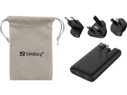 Sandberg 4in1 TravelCharger 65W Black